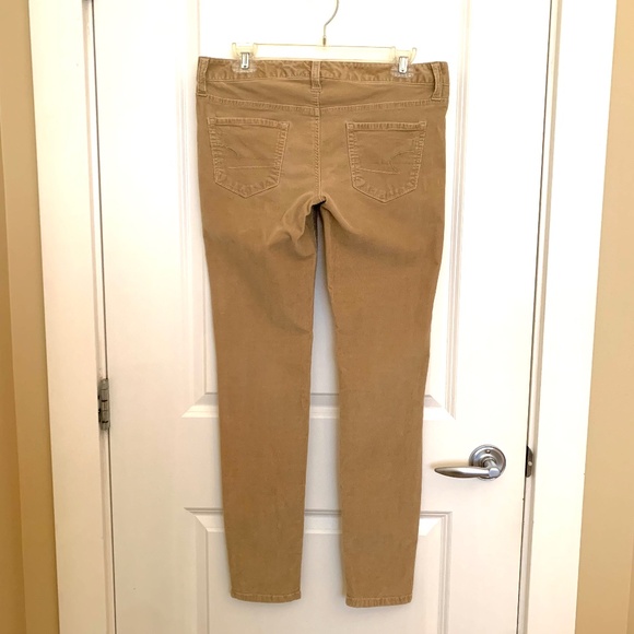 American Eagle Women Stretch Skinny Corduroy Jeggings Light Brown Size 6 - Picture 8 of 11